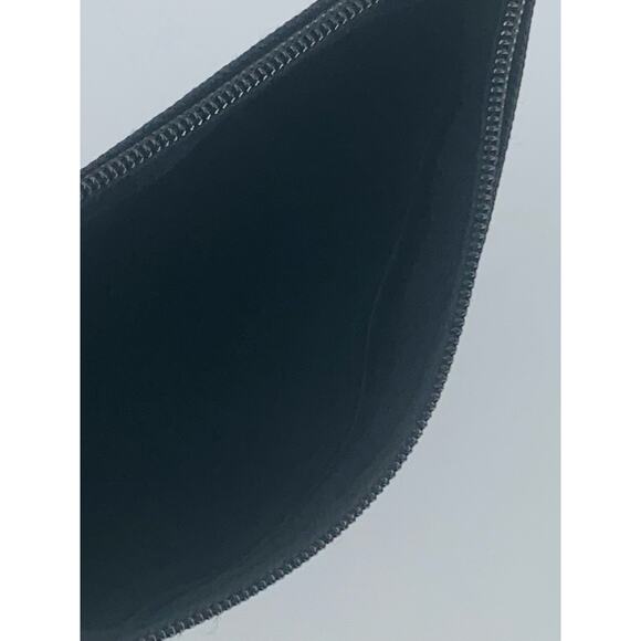 Coin Purse Small Zippered Pouch Black 6 x 4 Inch Wristlet Wallet Dual Pocket - Picture 5 of 7